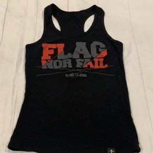 Women's flag nor fail red/black tank